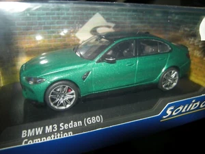 1:43 Solido BMW M3 Sedan G80 Competition Isle of Man green/grün in OVP - Picture 1 of 1