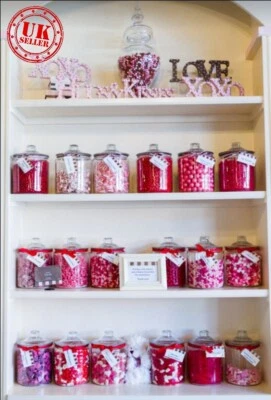 Telón de fondo de fotografía ollas de caramelo estante xoxo love 5x7 ft Foto 1 de 2