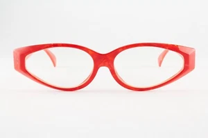 Auténticas gafas de ojos de gato Alain Mikli 2106 COL 1060 55 mm mármol rojo Francia - Imagen 1 de 5