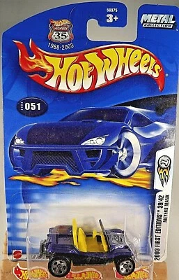 2003 Hot Wheels #51 First Editions 39/42 MEYERS MANX Purple w/Chrome 5 Spokes - Image 1 of 4