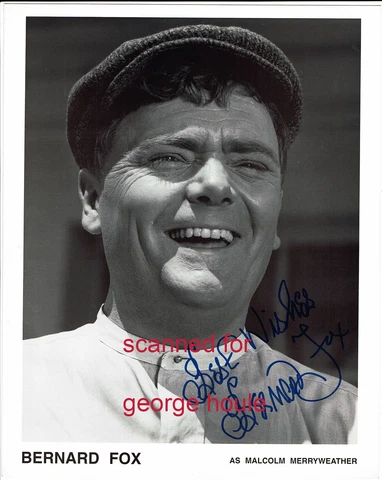 BERNARD FOX - PHOTOGRAPH - SIGNED - ACTOR - ANDY GRIFFITH SHOW - TITANIC - MUMMY Cover