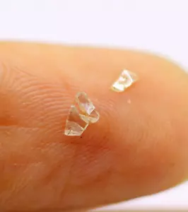 3 Pcs Lot 0.055 TCW 100% Natural Loose Diamond Raw Cut I Color I2 Grade - Picture 1 of 9