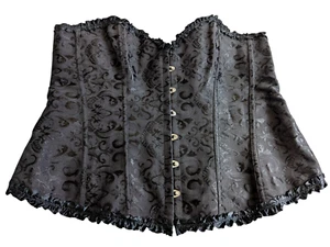 Lucea Renaissance Corset Top Black Cosplay Gothic Victorian Plus sz US fit 2XL - Picture 1 of 10