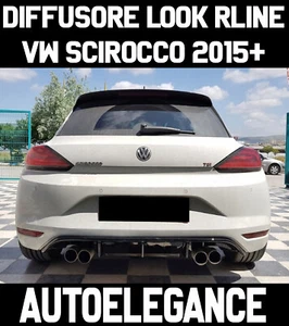 VW SCIROCCO 2015-2017 DIFFUSORE SOTTO PARAURTI POSTERIORE LOOK RLINE -1- - Imagen 1 de 8
