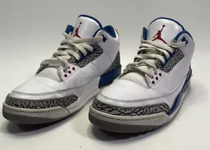 Nike Air Jordan 3 III Retro OG True Blue 2011 White Red Cement 136064-104 - Picture 1 of 12
