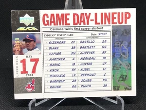 Fausto Carmona  2007 Upper Deck Black Game Day Lineup Autograph Auto Card /50 - Picture 1 of 8