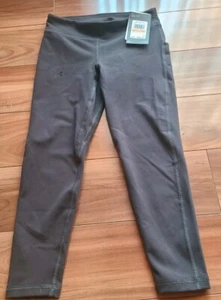 NWT girls under armour small gray legging pants tight YSM ankle crop S - Picture 1 of 7
