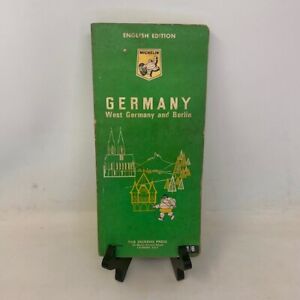 1967 MICHELIN TIRE WEST GERMANY BERLIN TRAVEL GREEN GUIDE ENGLISH 1st ED w MAPS