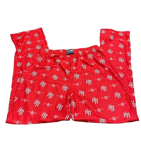 Mens Pajama Lounge Pants Size Medium 32/34 NBA UNK Houston Rockets Red Cover