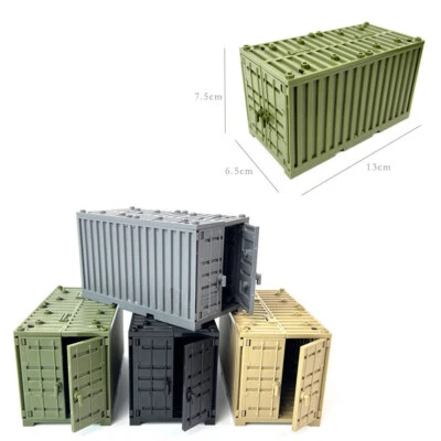New Cargo Shipping Container For Toy Brick Building Blocks Mini Military Figures - Image 1 of 4
