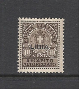 LIBYA SCOTT EY2 MH F/VF - 1941 10c DK BROWN AUTHORIZED DEALING STAMP - Picture 1 of 2
