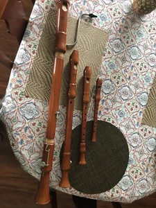 Vintage Hohner Konzert Wooden Recorder Set Germany Beautiful - Picture 1 of 2