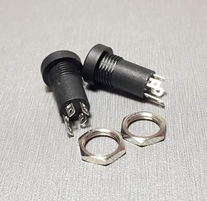 2PCS PJ-392A 3.5mm Black 4 Pole Audio Jack Panel Mount Socket - Picture 1 of 1