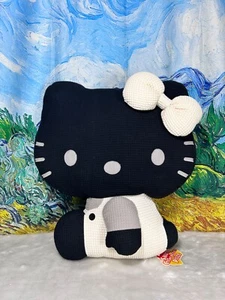 Hello Kitty Cushion Plush Monochrome B&W NWT Big 16.5” - Picture 1 of 6