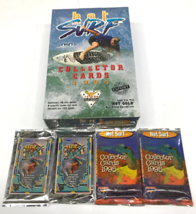 1994 Futera HOT SURF Trading Card "EXPORT" FACTORY BOX + 2 PACKS EACH OF 93+95