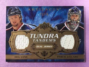2008-09 Artifacts RICK NASH & PASACAL LECLAIRE Tundra Tandems #/75 Blue Jackets - Picture 1 of 2