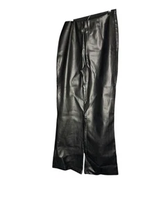 Asos Design hoch geschnitten Kunstleder schwarz Schlag Bein Hose Größe 8 lässig schick Goth - Bild 1 von 6
