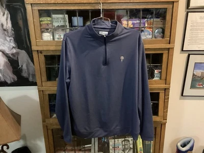 Pullover Ford Field & River GC GA Azul PETER MILLAR 1/4 Cremallera L/S Talla XL - Genial Foto 1 de 4