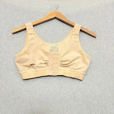 Marena Recovery Bra 38 AA/A Tan Adj Post Surgery Wireless Front Close FlexFit - Image 1 of 4