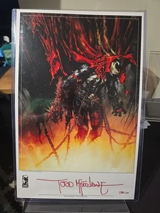 SDCC 2024 SPAWN #350 MCFARLANE COVER PRINT SIGNED BY TODD LE NUMBERED 120/200 - Picture 1 of 4