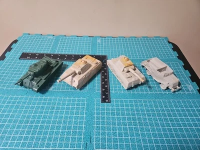 Vintage Marx Toys 3 Tanks  & Transport  Vehicle, Plastic. - Image 1 of 4