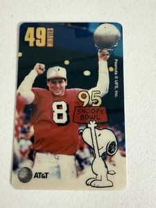 49m New 95 Snoopy Bowl Football / Steve Young JUMBO PROMO Phone Card Unused - Picture 1 of 7