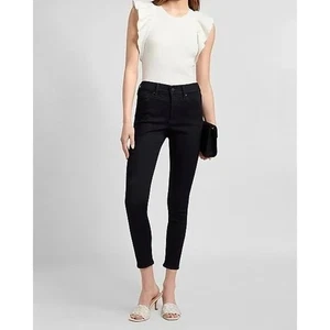 Express Mid Rise Dark Wash Knit Skinny Jeans 0 - Bild 1 von 8