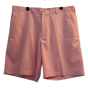 Pantalones Cortos de Golf Peter Millar Absorbentes Seersucker Rayas Para Hombres 38 Rosa Blanco 9" Entrepierna - Imagen 1 de 7