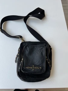 Diesel Leather Crossbody Unisex Bag, Good Condition Black - Picture 1 of 3
