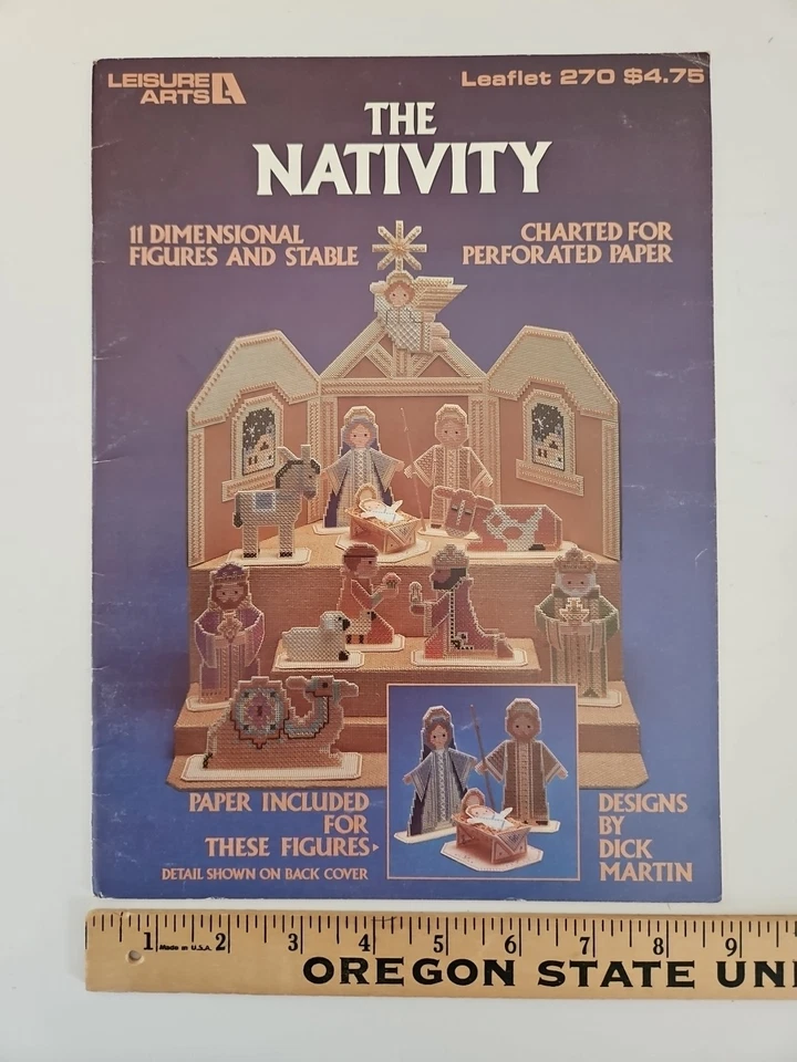 Leisure Arts THE NATIVITY Perforated Paper Cross Stitch Pattern Leaflet 270 1983 - Image 1 of 4