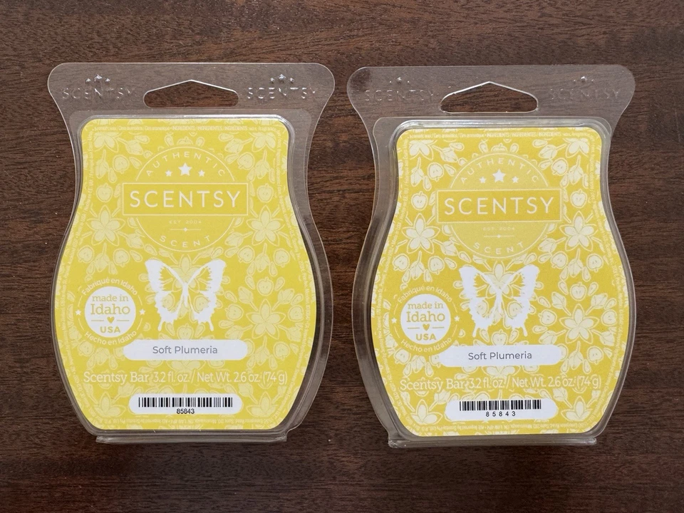 Lot of 2 Scentsy Soft Plumeria Wax Bars Tarts Melts - Image 1 of 1