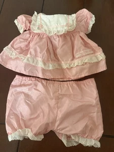 Vintage Cabbage Patch Kids Pink Bib Dress and Bloomers 1987 * - Picture 1 of 6