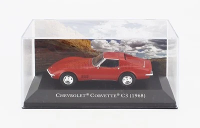 MODELLINO AUTO STATICO DEAGOSTINI CHEVROLET CORVETTE C3 COUPE 1968 VETRINA 1/43 - Immagine 1 di 4