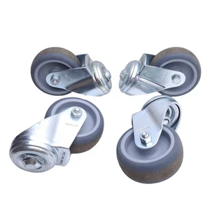 Lot of 4 Bosch Rexroth 3842541234 Swivel Caster, Slot 10, ø80mm, 108mm Height - Picture 1 of 8