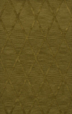 Green Transitional Hand Hooked Diamonds Criss-Cross Area Rug Geometric DV11 - Image 1 of 2