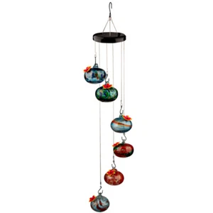 Outdoor Hummingbird Water Feeder Wind Chime Shaped Water Feeder Hanging Feeder - Picture 1 of 24