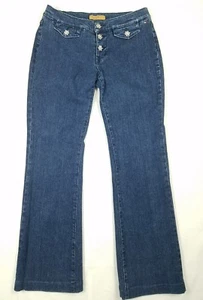 Tommy Jeans Women's Stretch Denim Flower Child Button Fly Bling Light Flare Jr 9 - Picture 1 of 9