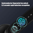 (Black)Fingerprint Door Lock Single Row Electronic Password Room Door Smart US
