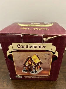 vintage hallmark holiday candleholder in box never used - Picture 1 of 6
