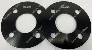 Alufelgenabstandhalter 5 mm schwarz x 2 für Renault 5 9 19 21 Capture Clio 4x100 60,1 - Bild 1 von 4