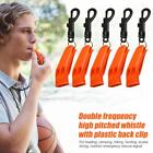 Outdoor Camping Whistle Emergency Sports Survival Whistle With Clip (10Pcs)