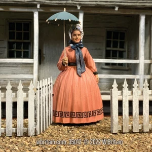 W.Britain 35012 Miss Hannah Out for a Stroll, 1860er Jahre, mit Sonnenschirm (Großbritannien) - Bild 1 von 2