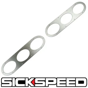 2 PC POLISHED ALUMINUM REAR BUMPER AIR DIVERSION DIFFUSER PANEL RACE AUTO P12 - Picture 1 of 1