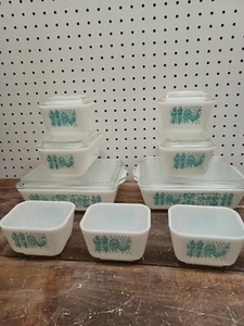 15 Pyrex Amish Butterprint Refrigerator Dish Set Complete Extras 501 502 503 - Picture 1 of 10