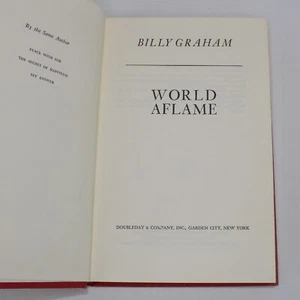 World Aflame Billy Graham 1965 Hardcover ohne Schutzumschlag - Bild 1 von 11
