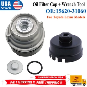 NEW Oil Filter Housing Cap Holder OEM 15620-31060 and Tool WRENCH For Toyota - Picture 1 of 13
