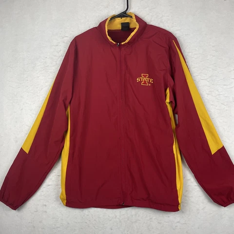 Men's Iowa State Cyclones Zip Windbreaker Jacket Size Large Golf Jacket Cover