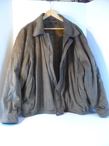 Claiborne Outerwear Men's Brown Sueded Finish Bomber Style Lined Jacket-Size 3XL - Picture 1 of 10