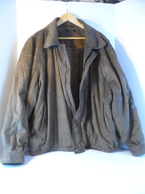 Claiborne Outerwear Men's Brown Sueded Finish Bomber Style Lined Jacket-Size 3XL - Image 1 of 4