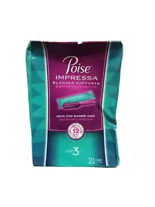 Poise Impressa Blasenstützen Größe 3 Tampons - 21 Stück Box DMG - kostenloser Versand - Bild 1 von 9